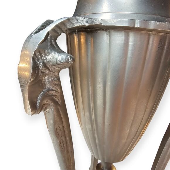 Vintage 1940’s Brass Neoclassical Mantle Piece 3-Goat Head Hoof Incense Burner - Picture 4 of 11